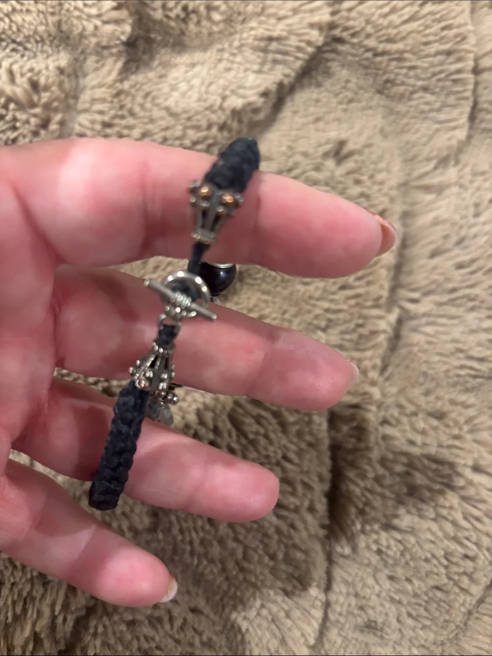 Black Braided Bead Bracelet - Classic Style